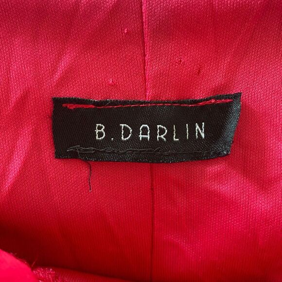 Vintage Early 2000's Bright Fuchsia Pink Beaded Asymmetric Flowy Midi Dress S - Picture 7 of 7